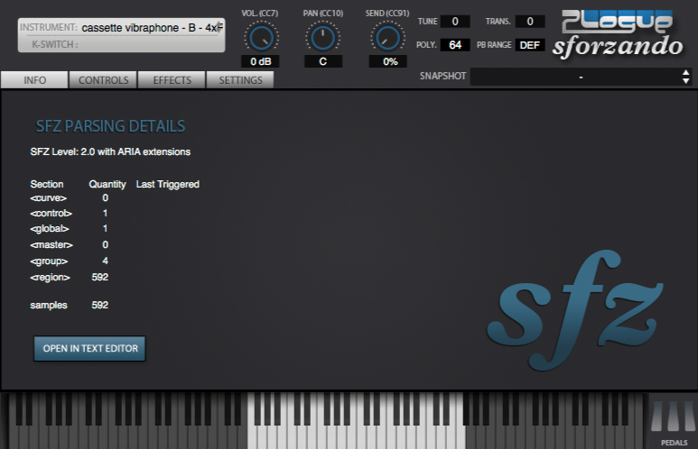 Cassette Vibraphone for SFZ Player