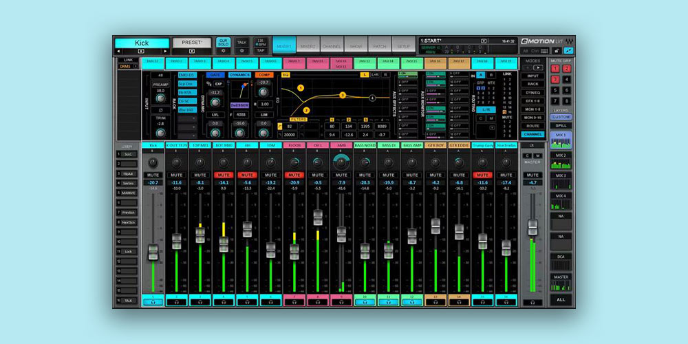 eMotion LV1 Live Mixer â 16 Stereo Channels